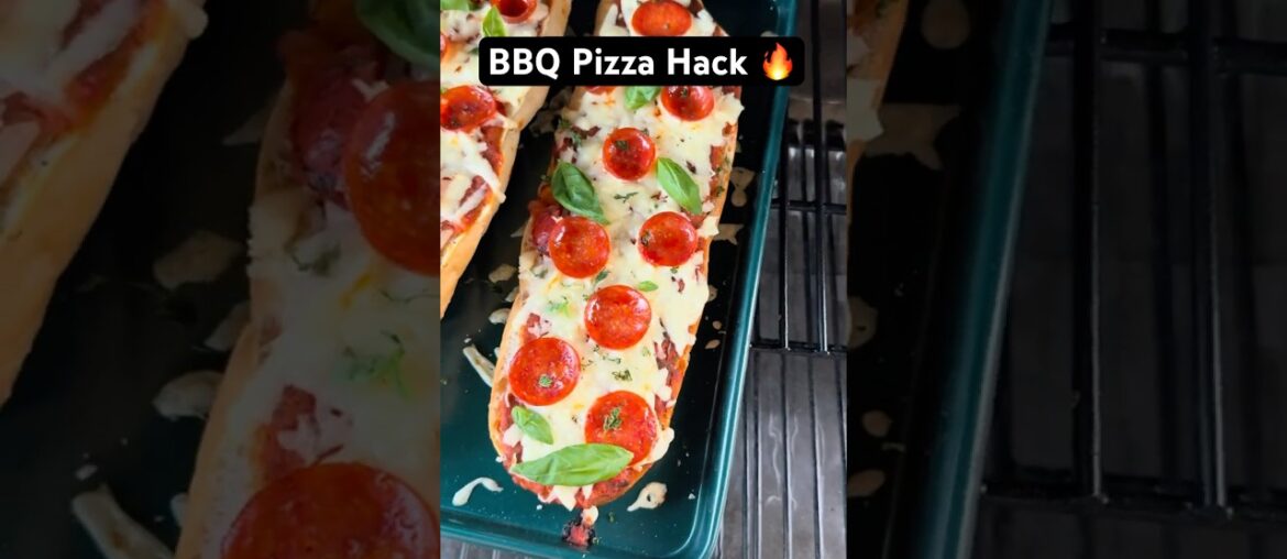 Grilled French Bread Pizza Hack (Traeger smoker recipe) Grilled French Bread Pizza Hack (Traeger smoker recipe)