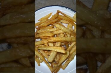 Making crispy french fries at home #asmr #food #fries #youtubeshorts