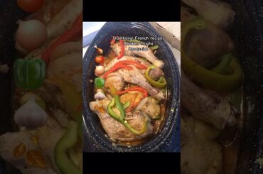 Traditional French Recipes “Chicken Thighs Basquaise” #clips #shorts #shortvideo #food #shortsfeed