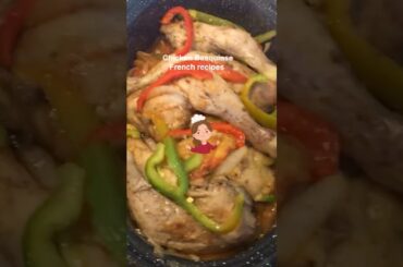 Chicken Basquaise is a traditional French recipes #shortvideo #frenchrecipe #cooking #shorts #yum
