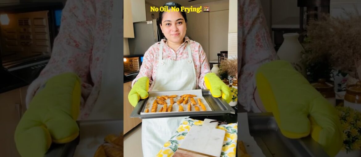 Oil-Free French Fries Jo Bahut Hi Crunchy Hain! | Oven Waale Fries #shorts #ytshorts   #frenchfries