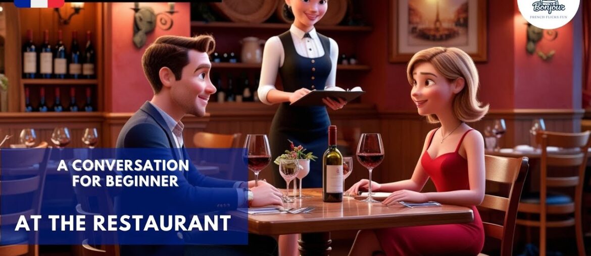 French Conversation at the Restaurant with English Subtitle | Beginner Level (DELF A1)