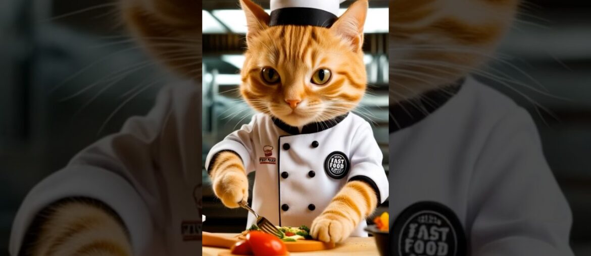 Cat Chef Ai Animation Restaurant Food
