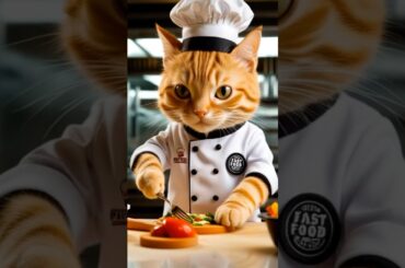 Cat Chef Ai Animation Restaurant Food