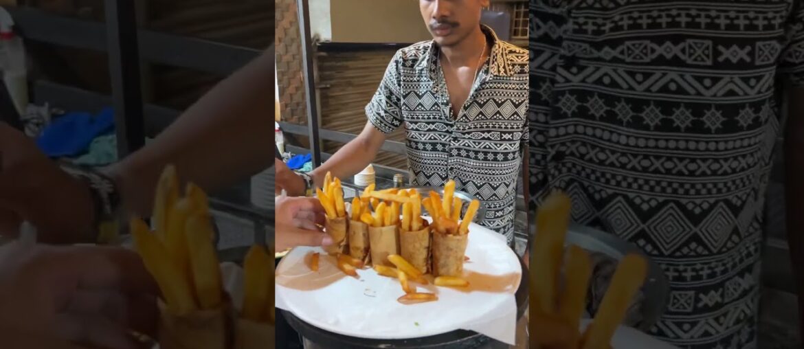 French Fries Dosa! #fries #streetfood #trending #food #foodforfoodies #foodie #shorts #song #cheese