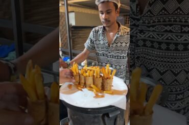 French Fries Dosa! #fries #streetfood #trending #food #foodforfoodies #foodie #shorts #song #cheese