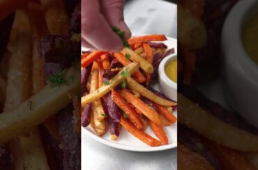 Saucy Tricolor Sweet Potato Fries