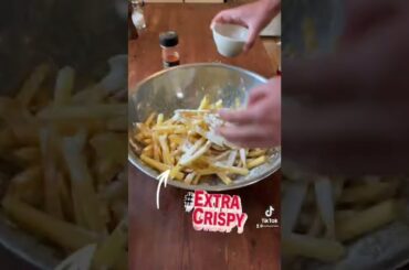 Extra Crispy French Fries #potato #frenchfries #friedfoods #deepfry #cornstarch #extracrispy