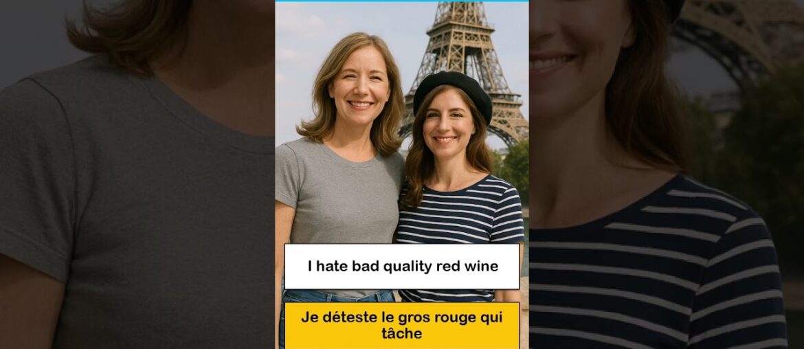 How To Say In French I I hate bad quality red wine