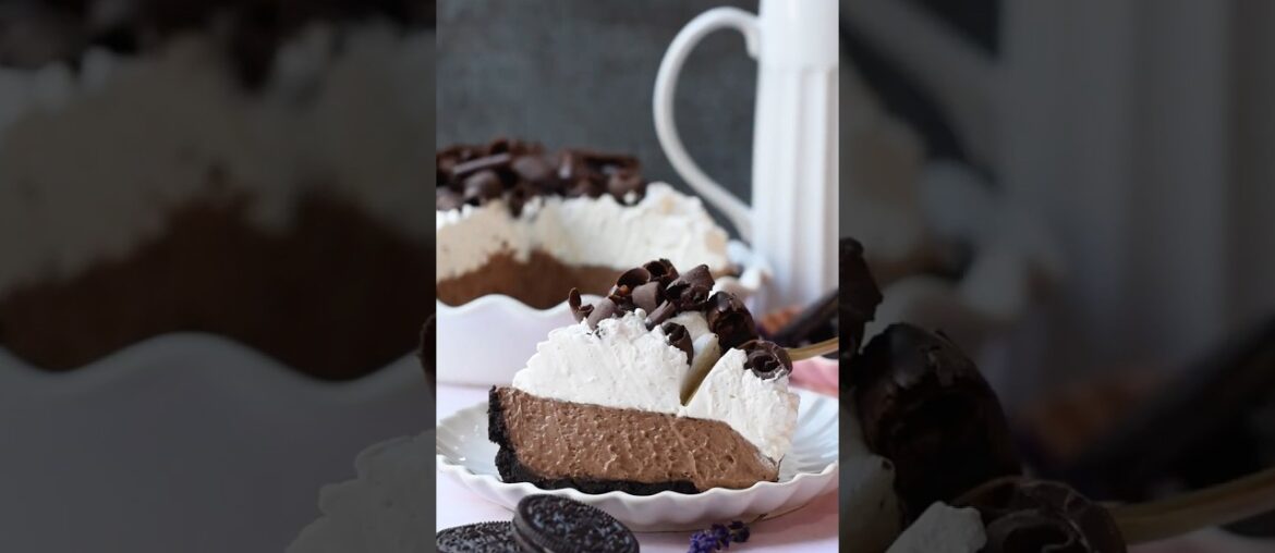 French Silk Pie with Chocolate Cookie Crust. #shorts