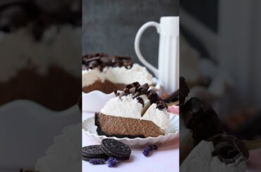 French Silk Pie with Chocolate Cookie Crust. #shorts