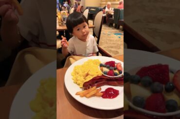 Baby Strawberry loves French fried #cute #baby #love #food #shorts #happy