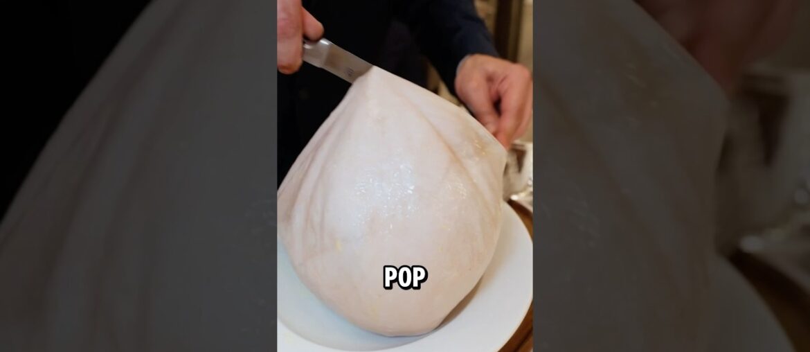 Chicken Cooked in Bladder Balloon!