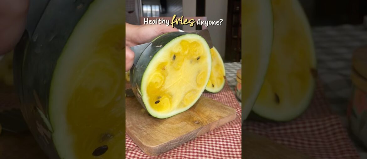 Healthy fries khaoge?? #fries #watermelon #shortsviral #recipe #viralrecipe #shortsfeed #shorts