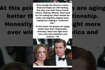 Brad and Angelina Are Still Fighting Over Grapes. Seriously? #reels #pettyex #bradpitt #angelina