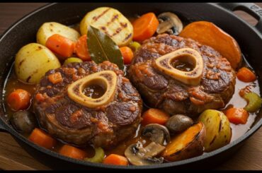 Ultimate Osso Buco Recipe: French Twist with Red Wine & Grilled Vegetables!