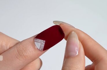 NG200470 Wholesale Wine Gel Nail Strips Custom French Gel Nail Stickers