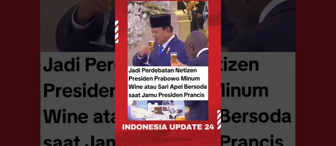 Presiden Prabowo Wine Sama Presiden Prancis? #indonesiaupdate #presidenprabowo #wine #shortupdate