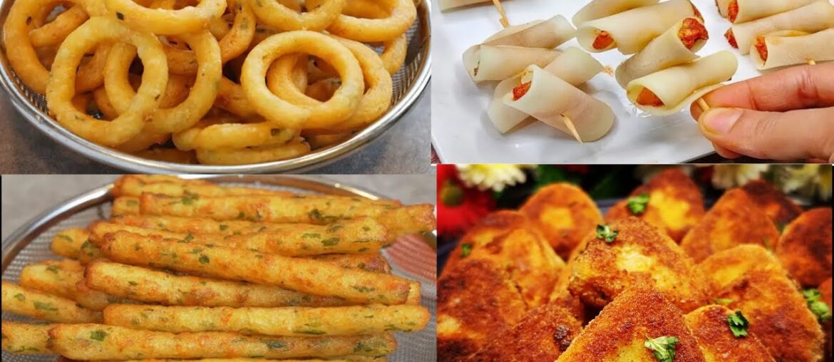 4 Amazing Potato Recipes!!  French Fries , Potato Rings , Potato Snack, Potato Sticks !