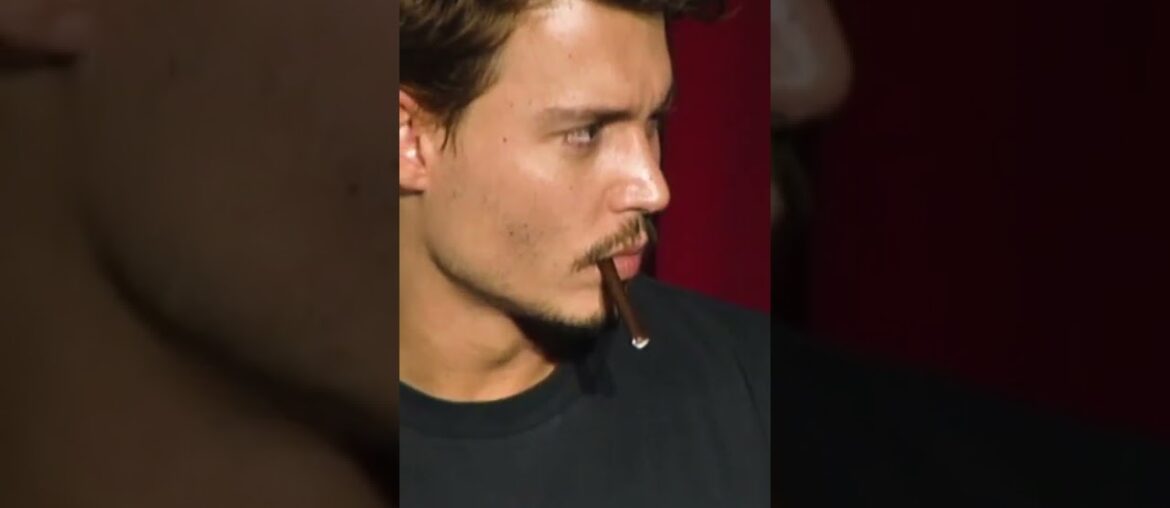 Johnny Depp Rolling his CHOCOLATE CIGARETTE in Cannes Press Conference...     #shorts