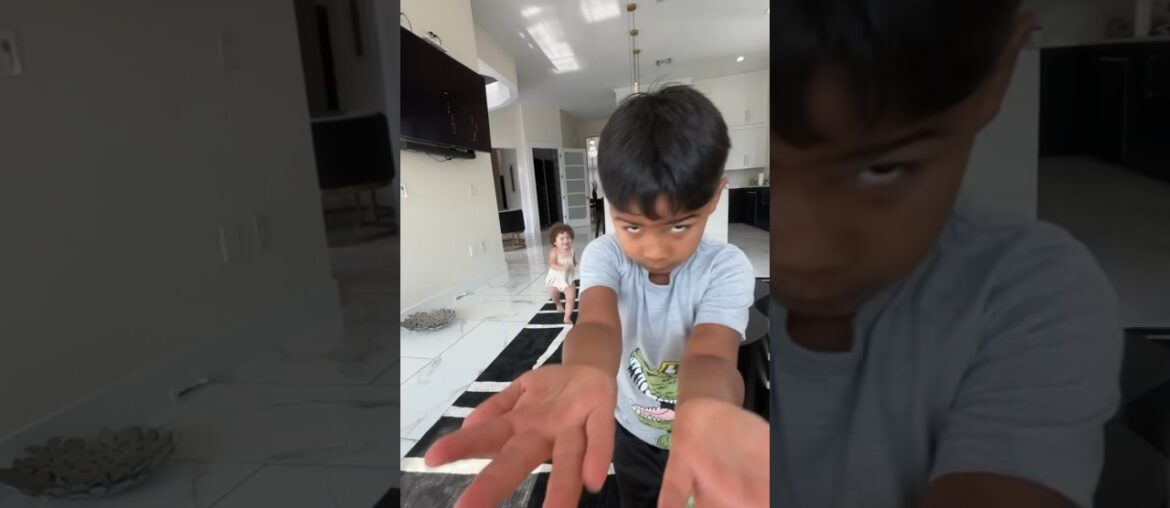 Adopted daughter babysits kids for the first time #shorts