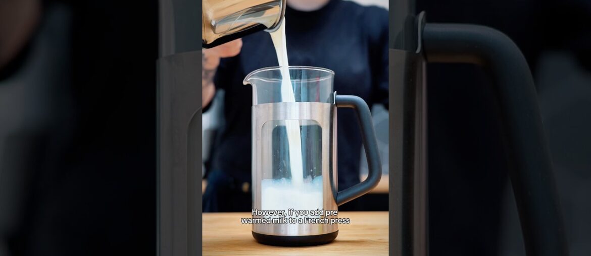 How to make latte art milk with a french press