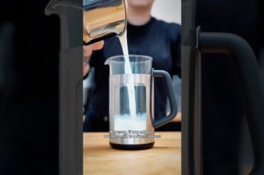 How to make latte art milk with a french press