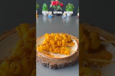 Viral crispy Potato Spiral Recipe #shorts #potato #recipe #chips