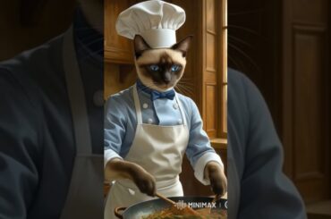 Chef Whiskers' Parisian Delight #catchef #cat #catlovers #chefcat #cookingcat #shorts