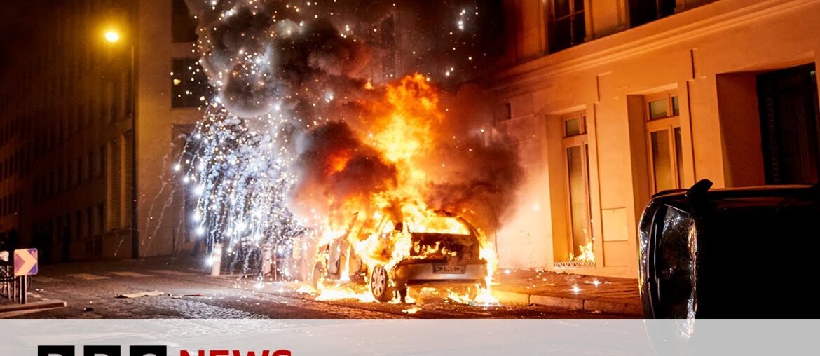 Two dead and hundreds arrested in France after PSG Champions League win | BBC News