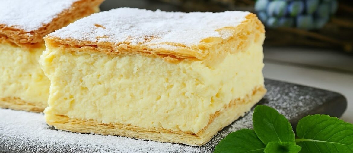 Easy French Vanilla Slice in 30 Minutes | Krempita  - Cremeschnitte Recipe