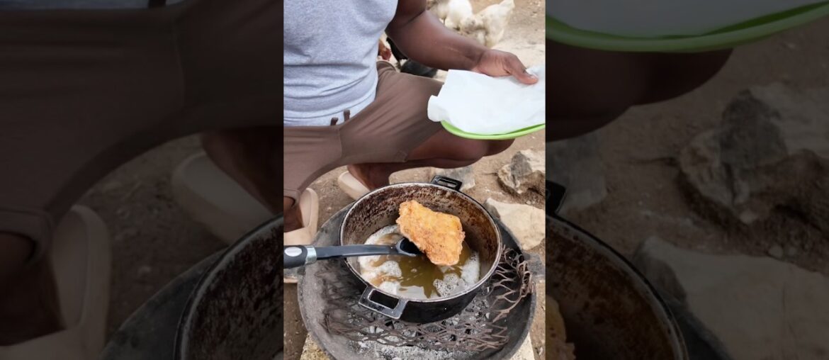 Outdoor Cooking Jamaica | French Fried Fish #shortsfeed #outdoorcooking #shorts