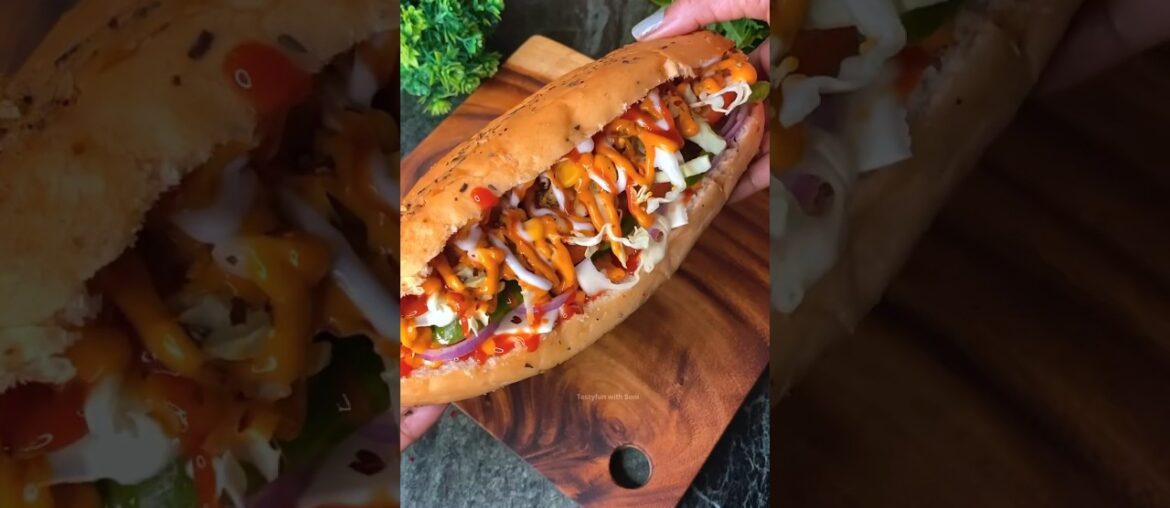 How to make Subway Burger At Home #shorts