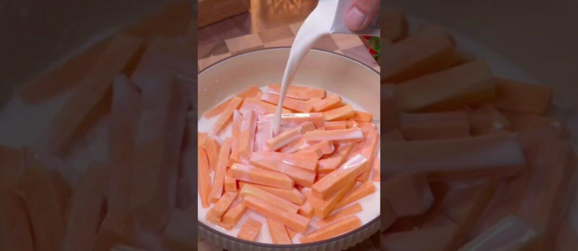 Pour milk over the potatoes and you'll get the most delicious fries #shorts #fries #recipe