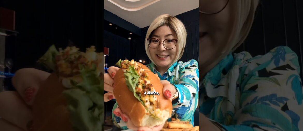 azur hotel Dahlia  french restaurant lobster roll branzino squid ink pasta #shortsfood vancouver