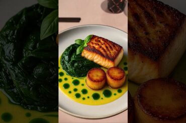 Pan-Seared Fish with Beurre Blanc & Fondant Potatoes #shorts