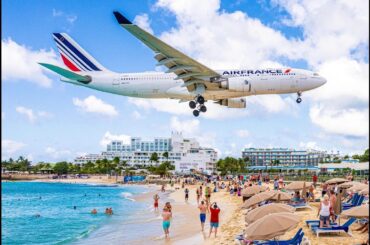 SONESTA MAHO BEACH LOW LANDINGS and JETBLASTS at ST. MAARTEN