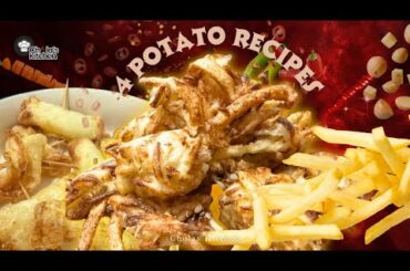 4 Amazing Potato Recipes!! Collections ! French Fries , Potato Chip , Potato Snack| Chola's kitchen