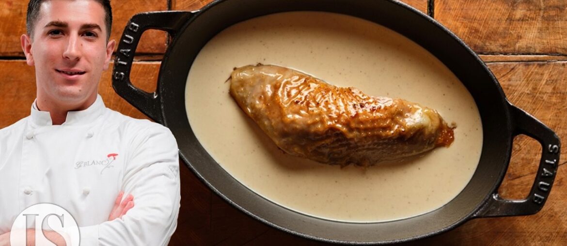 Il pollo alla crema del ristorante 2 stelle Michelin francese Georges Blanc con Matteo Rossatto Il pollo alla crema del ristorante 2 stelle Michelin francese Georges Blanc con Matteo Rossatto