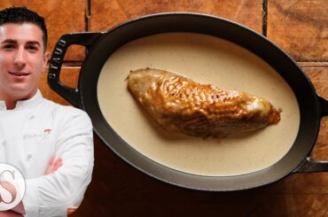 Il pollo alla crema del ristorante 2 stelle Michelin francese Georges Blanc con Matteo Rossatto