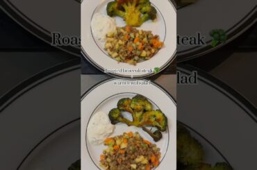 Roasted Broccoli Steaks Recipe | French Lentil Salad | Vegan Food | High Protein | Gluten Free Meal