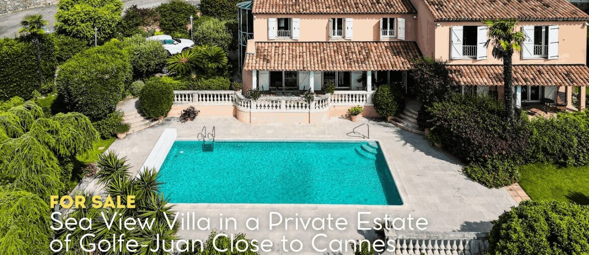 Sea View Villa in a Private Estate of Golfe-Juan Close to Cannes – FOR SALE | French Riviera Sea View Villa in a Private Estate of Golfe-Juan Close to Cannes - FOR SALE | French Riviera