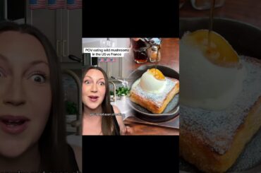 Eating wild mushrooms in the US vs France #usa #american #france #french #mushrooms #foraging