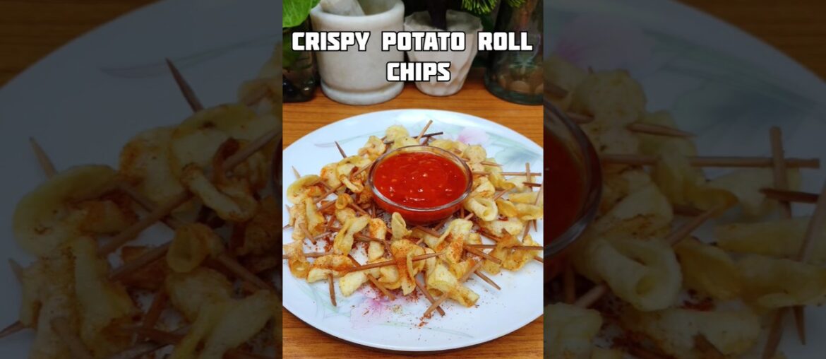 quick potato snack potato roll chips recipe | #recipe #shorts #youtubeshorts