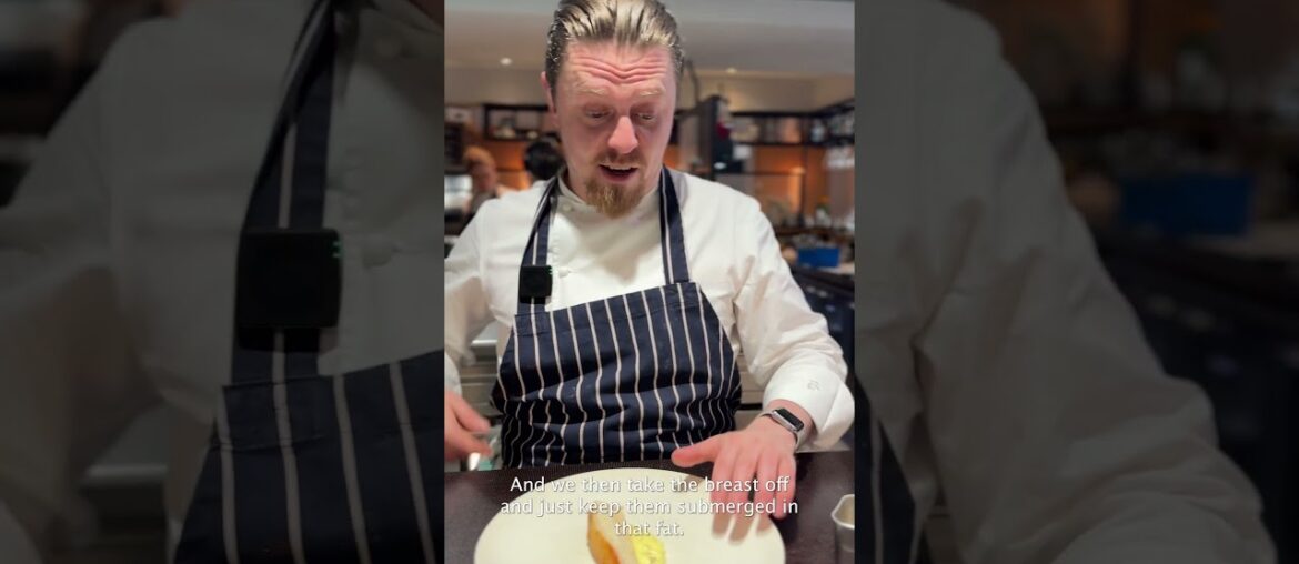 Chicken, Potato and Lentil, morteau sausage vinaigrette.  #londonrestaurant #michelin #chicken