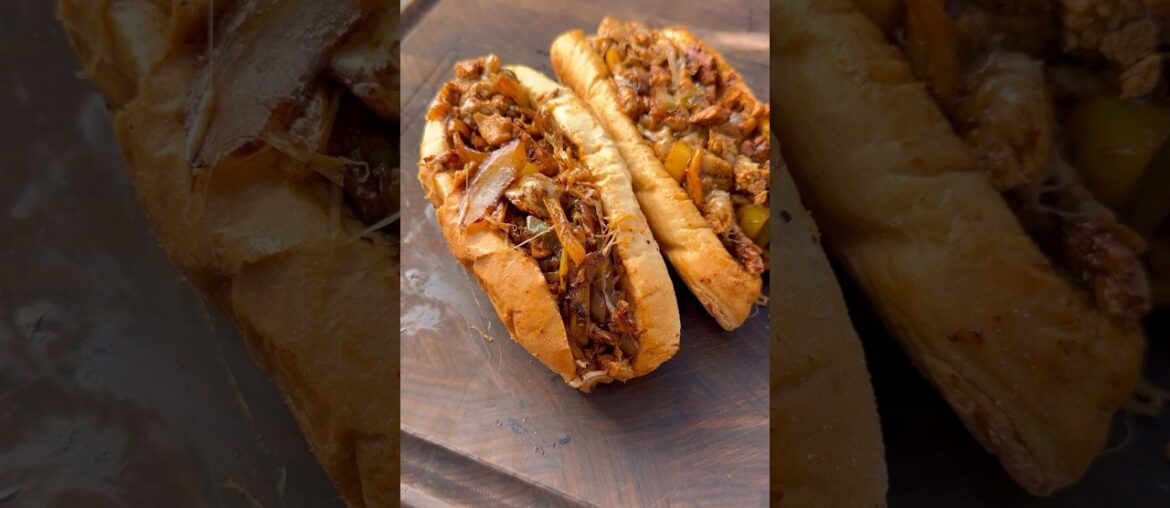 Chicken cheesesteak sandwiches