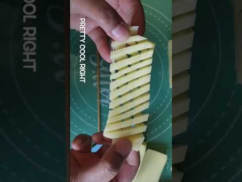 Cool Potato Cutting Hack (spiral potato) – can fry or bake! #Shorts Cool Potato Cutting Hack (spiral potato) - can fry or bake! #Shorts