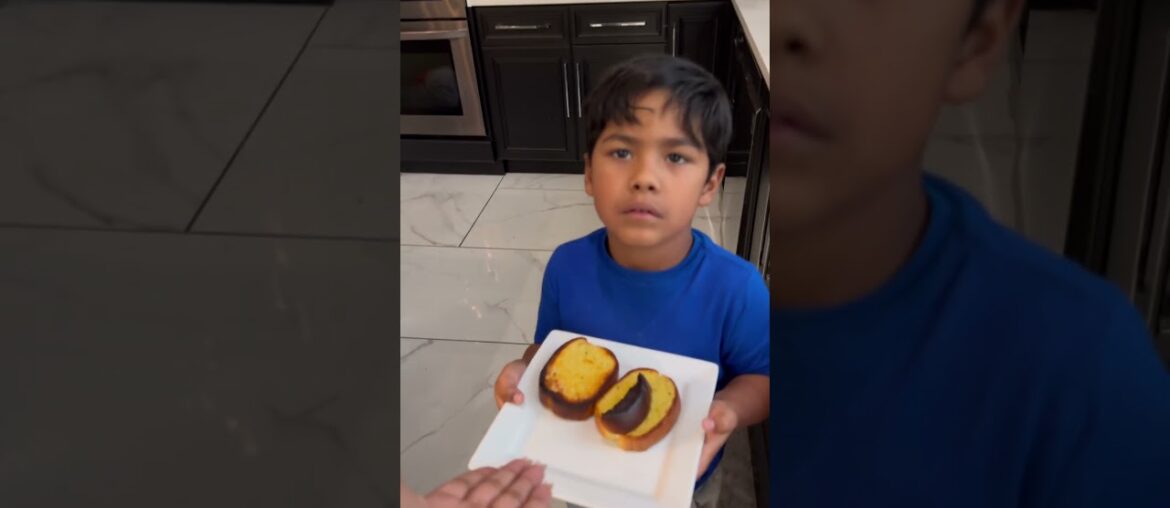 Dad and son cook for mom and daughter then this happens #shorts