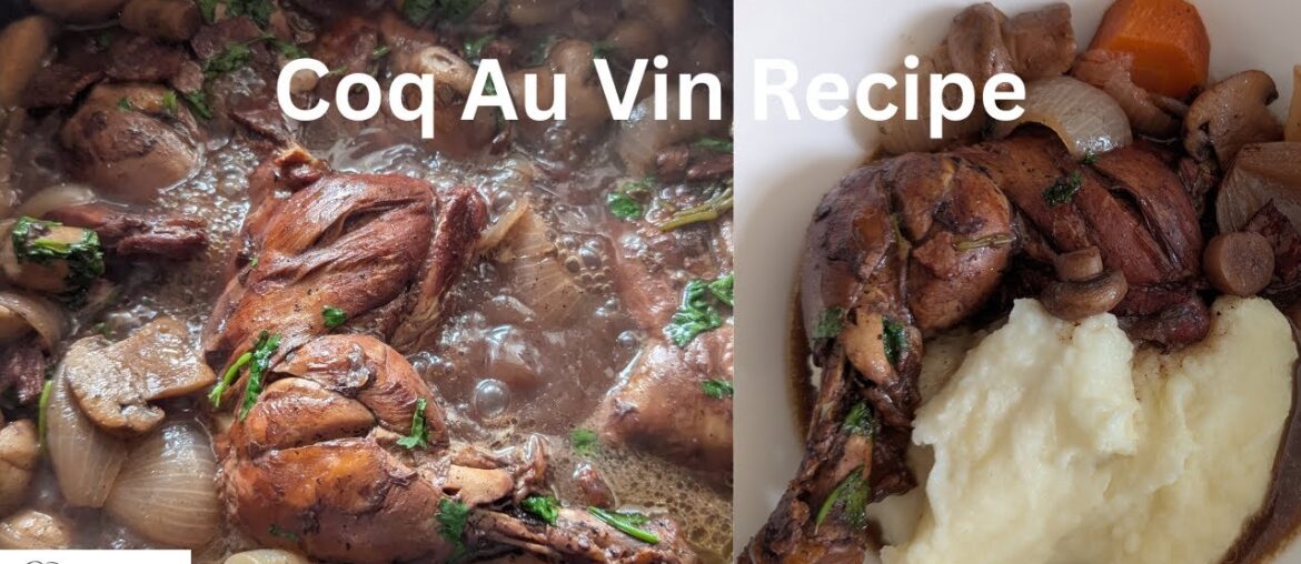 Coq Au Vin Recipe | How To Make French Style Coq Au Vin | Chicken In Red Wine | Chicken One Pot Meal