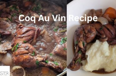 Coq Au Vin Recipe | How To Make French Style Coq Au Vin | Chicken In Red Wine | Chicken One Pot Meal